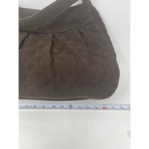 Brown Quilted Vera Bradley Large 17" Boho Handbag Bag - Picture 11 of 12
